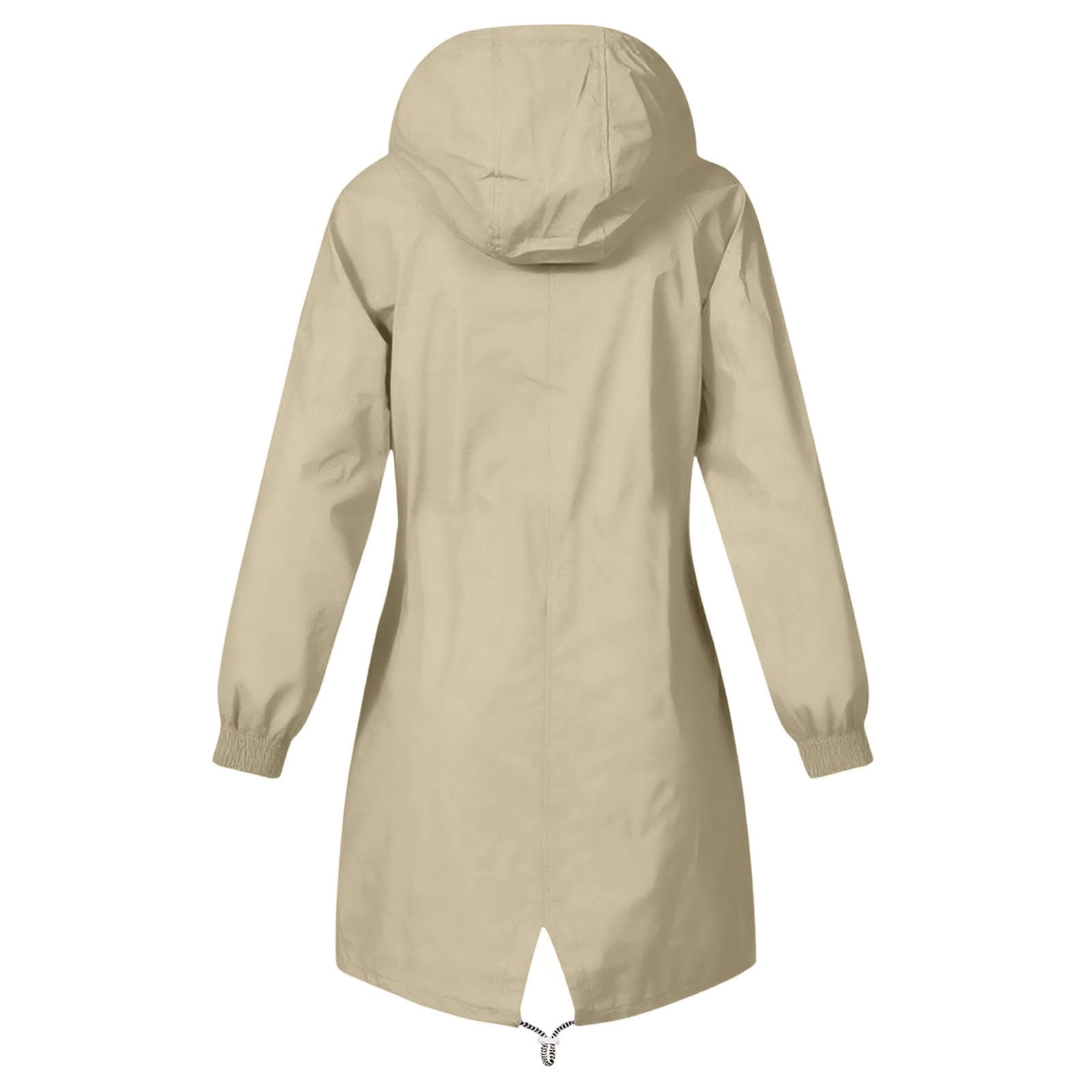 Rain Jackets for Women Waterproof Hooded Long Trench Coats Lined Windbreaker Travel Outdoor Jacket with Pockets