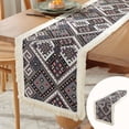 thumbnail image 1 of pstuiky Bandera de mesa vintage de 120 x 30 cm (47,24 x 11,81 pulgadas) de largo mantel individual de lino con aislamiento térmico de alta calidad., 1 of 6