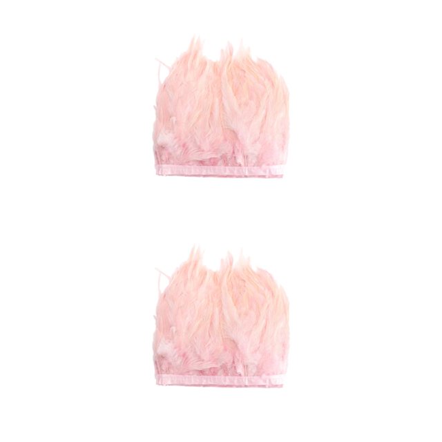 Sonducket Cinta de adorno de plumas, hermosas artesanías portátiles, adornos de flecos de plumas, accesorios de decoración, plumas de costura