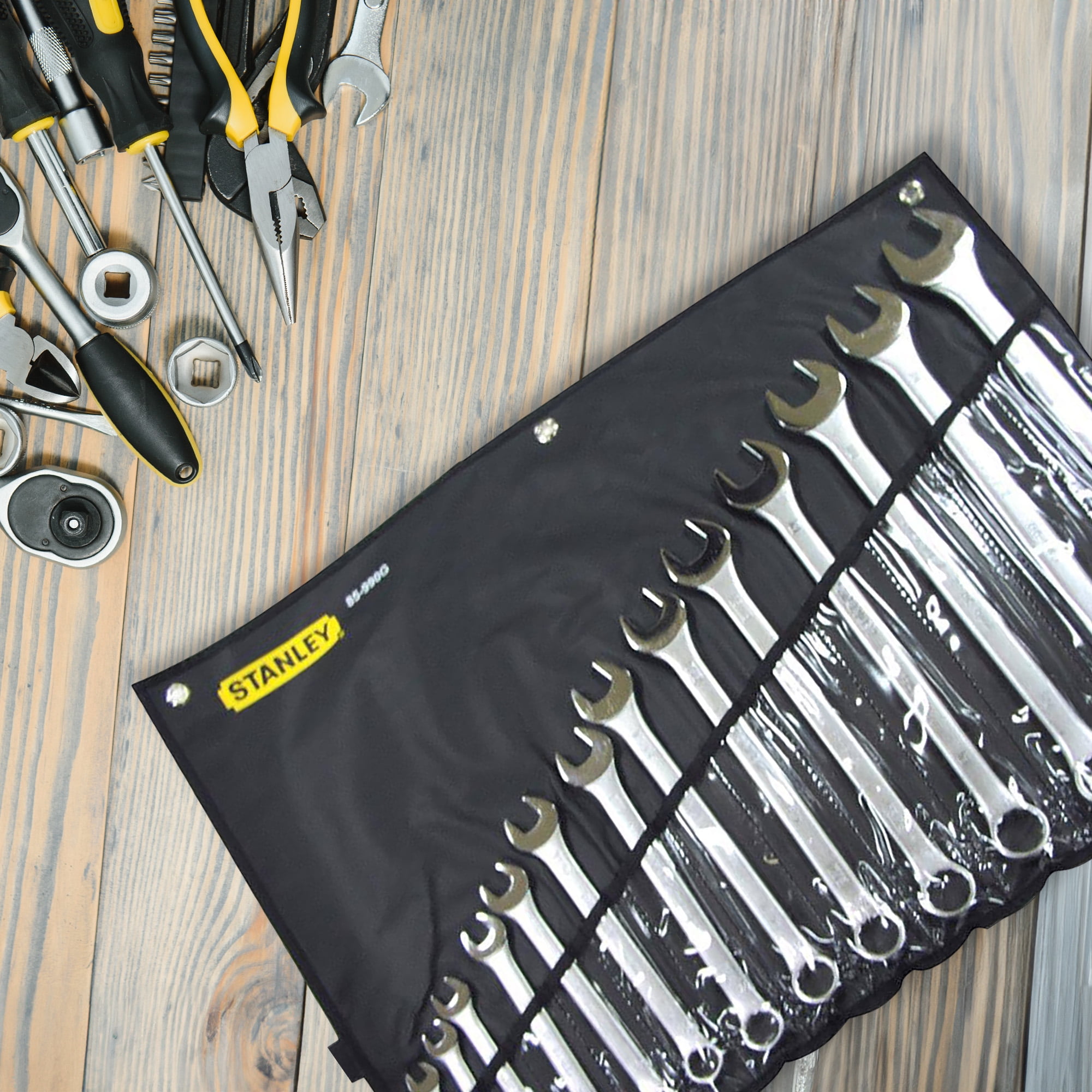 Master Mechanic 14 Piece Chrome Plated Finish SAE Combination Wrench Set