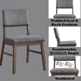 thumbnail image 2 of Gray Corduroy Chair with 19" Seat Depth / Suitable for Long - term Sitting, 2 of 4