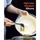 thumbnail image 4 of Cucharas grandes de silicona para cocinar, antiadherentes con mango de madera maciza, resistentes al calor, para cocinar, servir, rociar y mezclar, 33 cm (gris), 4 of 6