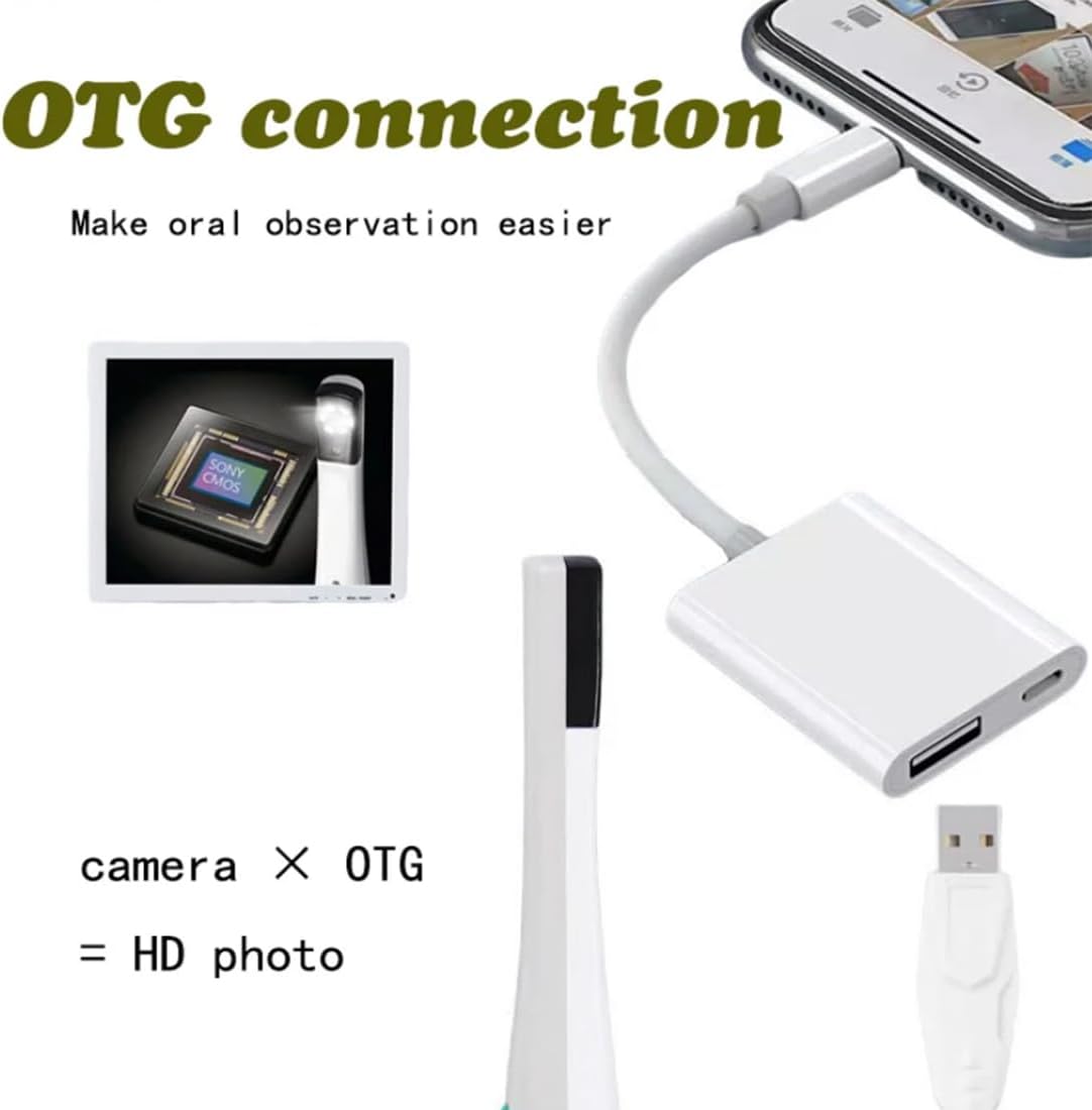 InLED Light PC Connectiontraoral Camera Dental, Portable USB Type Digital Viewer Oral Dental Endoscope with 6pcs