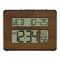 thumbnail image 2 of La Crosse Technology Digital Wall Clock with Calendar and Indoor Temperature, Walnut, 513-1419-WA, 2 of 7
