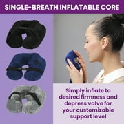 Cabeau AirTNE Inflatable Travel Neck Pillow, Lightweight, One Size, Midnight Black