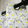 thumbnail image 3 of Ambesonne Yellow Grommet Curtain, Bees Chamomile Meadow, 50" x 120", Grey Yellow White, 3 of 6