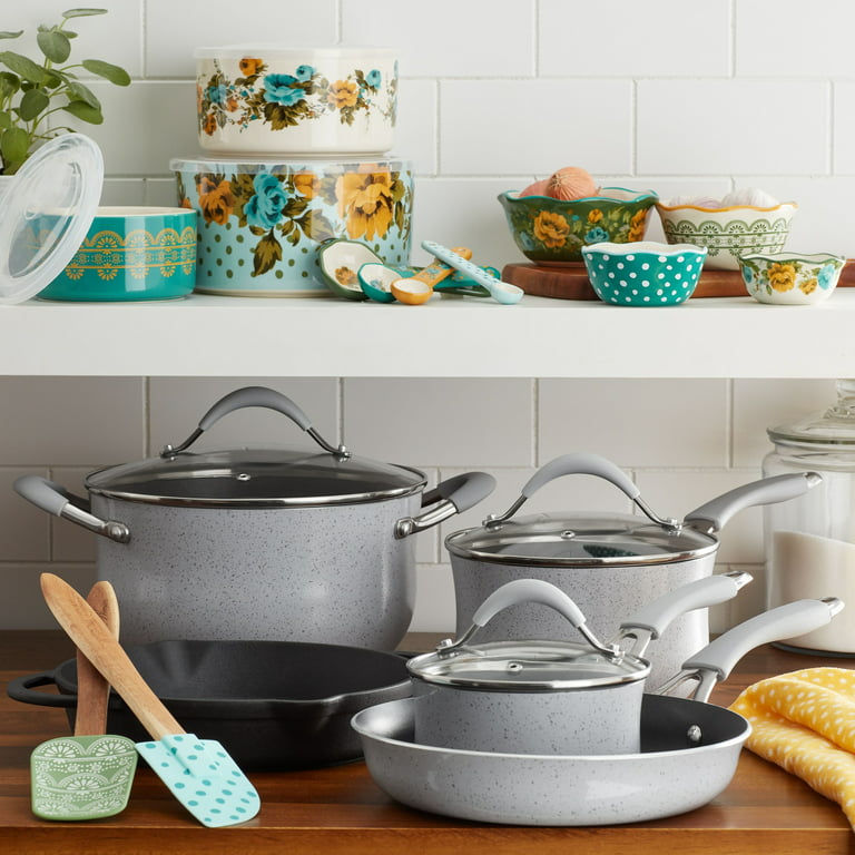.com: The Pioneer Woman Speckled Cookware 24 Pc Cookware