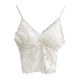 thumbnail image 1 of Sujetador de mujer sexy con cordones espaguetis ajustables extraíbles acolchados sin cables Bralette Abanopi Blanco, 1 of 7