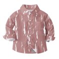 thumbnail image 2 of Wancir Western Baby Boy Clothes Long Sleeve Cow Print Shirts Button Down Lapel Tops Tees Fall Winter Clothes 6M-8T, 2 of 7