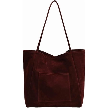 Zhengup Vegan Leather Tote Bag for Women Casual Large Shoulder Bag Retro PU Hobo Purse Bags Work Travel Shopping