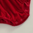 thumbnail image 6 of Douhoow Baby Girls Red Jumpsuits Infant Long Sleeve Lace Romper with Headband, 6 of 7