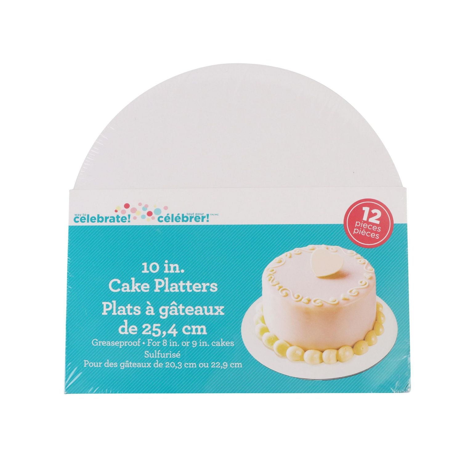 Way to Celebrate, 12 pieces, 10 inch, Cake Boards
