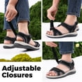 thumbnail image 6 of FitVille Adjustable Sandals for Women Wide Width Sandals for Women with Arch Support, Black, 9 Wide, 6 of 10