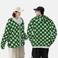 thumbnail image 5 of Picia Green Argyle Plaid Women's Men's UPF 50+ Sun Protection Hoodie Shirt Long Sleeve SPF Fishing Outdoor UV Hiking Lightweight Shirts-Small, 5 of 9