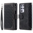 thumbnail image 2 of Feishell Crossbody Wallet Phone Case for Samsung Galaxy S21 Ultra,Luxury PU Leather Magnetic Buckle Zipper Pocket Card Slots Flip Stand Protective Cover with Hand Strap & Shoulder Strap,Black, 2 of 12
