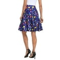 thumbnail image 2 of HDE Skirts for Women Midi Skirt Skater Skirt Knee Length High Waist Fun Prints Magic Outer Space XL, 2 of 6
