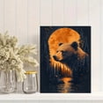 thumbnail image 2 of Qisvanset 12x16 Inch 2D Flat Framed Canvas Art, Majestic Bear Bold Forest Nature Inspired Home Wall Art Decor, 2 of 5