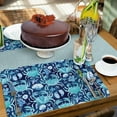 thumbnail image 6 of CounterArt Ocean Fantasy Blue Reversible Easy Care Plastic Placemat 4-Pack, 6 of 8