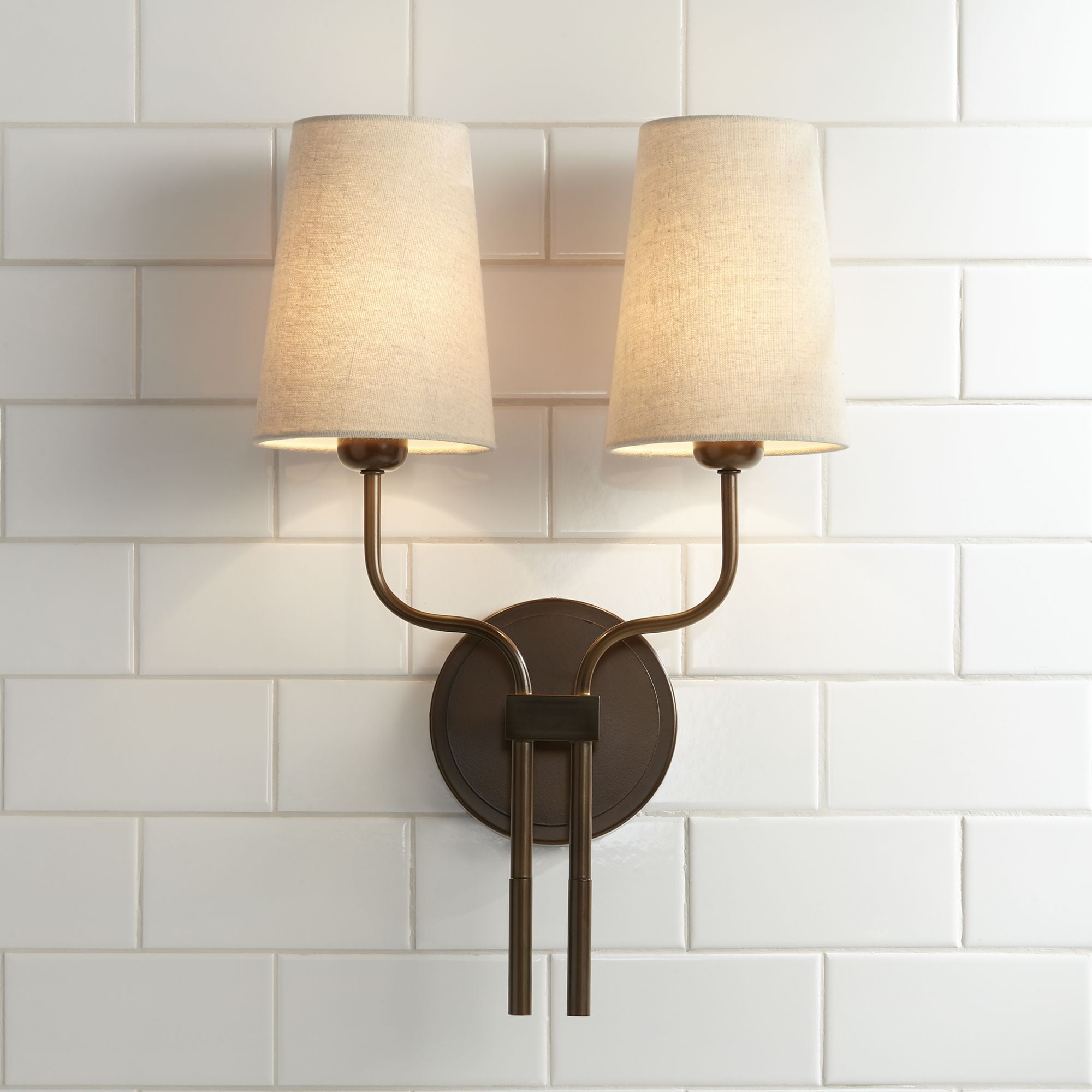 Bathroom Wall Sconces Bronze / Brio Wall Light Vanity Sconce Bronze With Frosted Glass Shade One