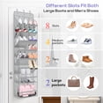 thumbnail image 2 of Organizador de zapatos MISSLO Over the Door, 20 pares, gris, 2 of 7