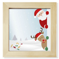 thumbnail image 1 of mas Santa Claus Elk Peep New Year Square Picture Frame Wall Tabletop Display, 1 of 3