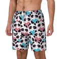 thumbnail image 2 of Uemuo Heart Panda Pattern Mens Swim Trunks Quick Dry Board Shorts with Mesh Lining, Stretch Beach Shorts Quick Dry No-Chafing Board Shorts-Large, 2 of 9