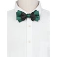 thumbnail image 4 of INSPIRE CHIC Men's Pre-tied Flower Solid Color Bow Ties for Elegant Wedding One Size Dark Green, 4 of 4