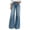 Blue, variant on Women's Light Wash High Waist Flare Jeans,Vintage Bell Bottom Denim Pants