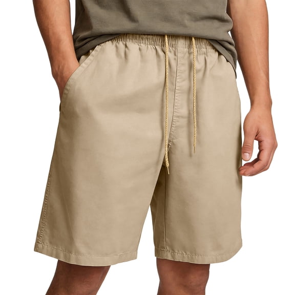 Havenx Mens Summer Beach Shorts 5 Inch Drawstring Elastic Waist Shorts with Pockets Stretch Pant Loose Fit Breathable Soft Summer Clothes,Earthy Yellow 2XL