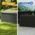 thumbnail image 5 of PATIOEASY 260 Gallon Outdoor Storage Box Waterproof Lockable Resin Deck Box, Patio Storage Bin for Storing Furniture, Tools, UV-Resistant Black, 5 of 8