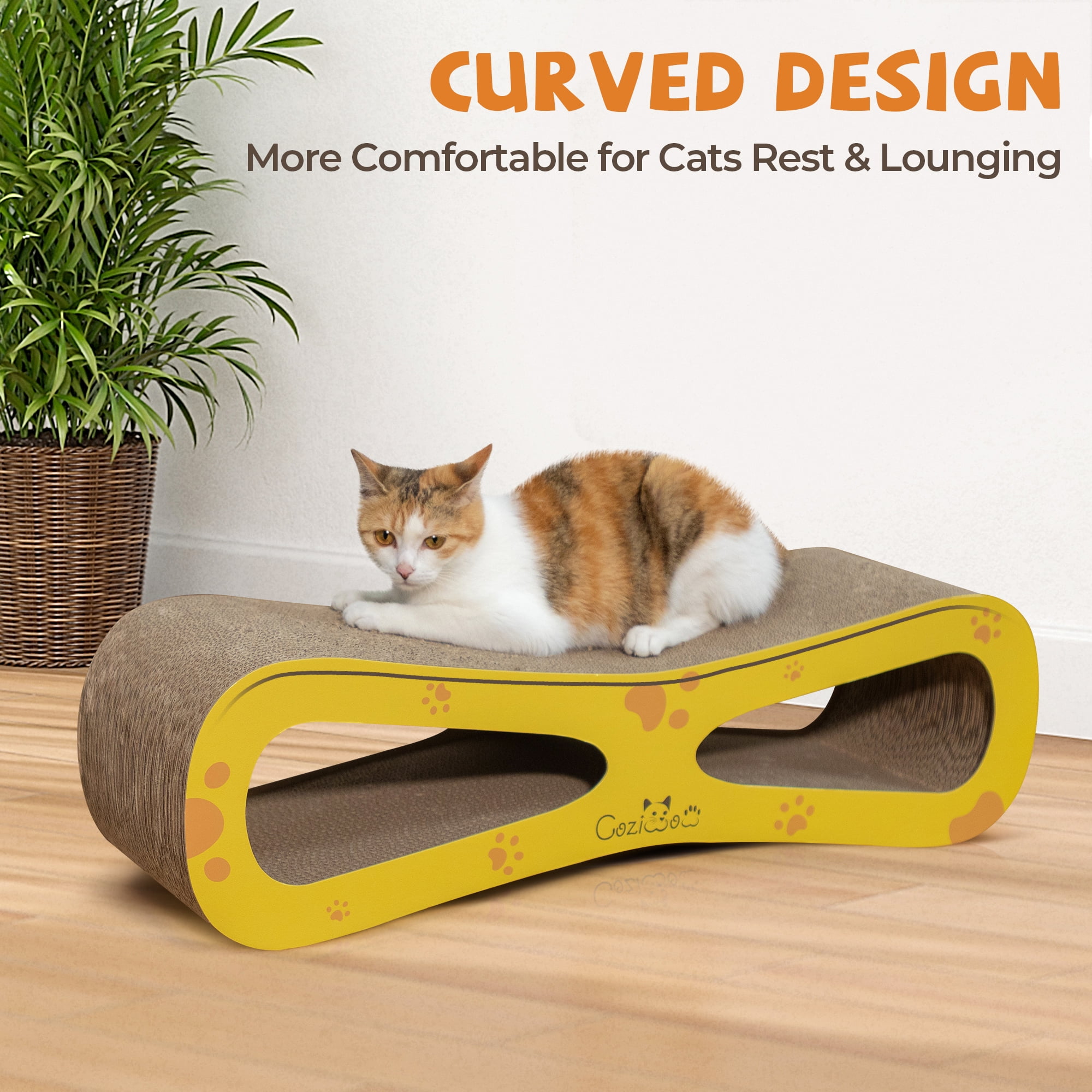 Pet Life ® 'Octagon Puzzle' Designer Premium Quality Kitty Cat Scratcher Lounge Toy & House with Catnip main image 1