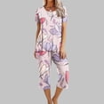 thumbnail image 2 of Conjunto de Verano para las Mujeres Impreso Cuello Redondo sin Mangas Y Pantalones, Casual Dos Piezas para las Mujeres, 2 of 7