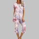 thumbnail image 2 of Conjunto de Verano para las Mujeres Impreso Cuello Redondo sin Mangas Y Pantalones, Casual Dos Piezas para las Mujeres, 2 of 7
