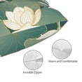 thumbnail image 3 of Fotbe Lotus Golden Line Funda de Almohada Decorativa Estilo Occidental, Lujo en Algodón, Fundas para Almohadas King, Cojín Estampado para Decoración del Hogar-14"x20", 3 of 6