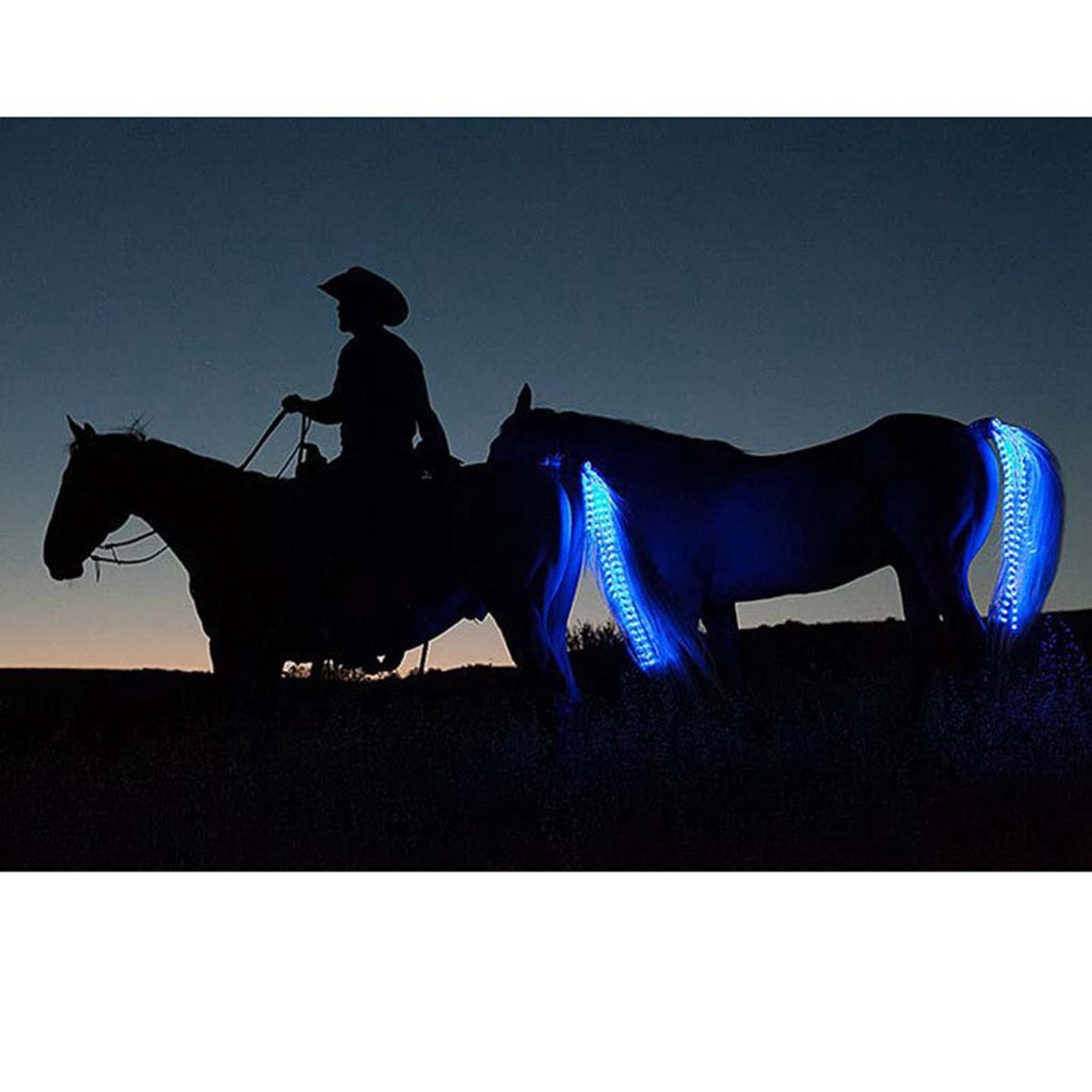 Horse Tail Light USB Adjustable Decor Ponytail Lamp High Visible Pony Lights 