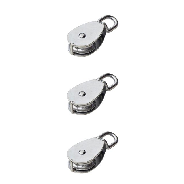 Scienceny Polea de acero inoxidable, reutilizable, lavable, rotativa profesional, resistente al agua, accesorios de rueda de elevación de Type1 NO1
