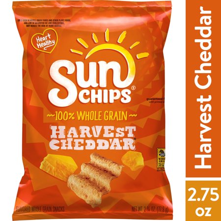 (1Pack)SunChips Harvest Cheddar Flavored Whole Grain Snack Chips,