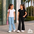 thumbnail image 3 of RBX Girls Stretch Flare Bell Bottom Leggings with Pockets for Yoga Dance and Play 2 Pack, 3 of 7