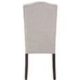 thumbnail image 3 of Beige Linen Side Chairs Set of 2 with Tufted Back and Tapered Legs for Dining, 3 of 4
