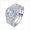 Black, variant on Zircon Ladies Wedding Ring Three Layer Gold Plated Inlaid Gemstones Timeless Bridal Jewelry For Event Use Chic