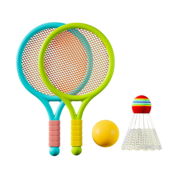 Colaxi Children's Badminton Tennis Set Badminton Racket Interactive Toy Children's Tennis Racket for Boys Indoor Outdoor Beginners Players