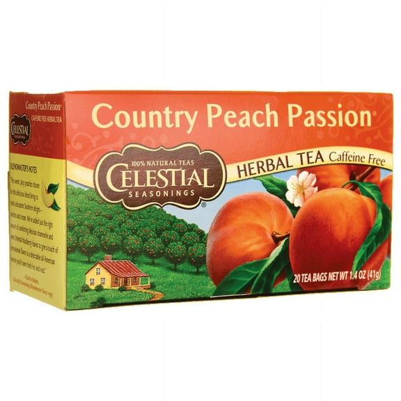 Celestial Seasonings Country Peach Passion Caffeine-Free Herbal Tea Bags, 20 Count