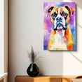 thumbnail image 4 of Boxer Canvas Wall Art Famous Oil Paintings Monets Watercolor Dog Canvas Funny Dog Canvas Floral Print Abstract Farmhouse Gallery Aesthetic Room Decor for Bedroom Bathroom, 4 of 6