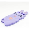 thumbnail image 4 of iPod Touch 5/6 Case, iPod Touch 7 Case, Fashion Cute 3D Cute Purple Rabbit Kids Girls Lady Protective Cases Soft Case, 4 of 5
