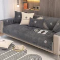 thumbnail image 3 of Chenille Sofa Cover Universal Non Slip Sofas Cushion for Living Room Combination Nordic Flowers Couch Towel Furniture Protector (A3 Light gray,90x180cm 1pc), 3 of 6