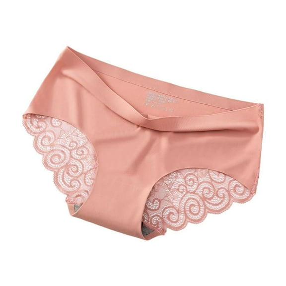 ShomPort Mid-Rise Waisted Underwear for Womens Lace Seamless Comfort Briefs Smoothing Everyday Briefs