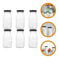thumbnail image 3 of 6pcs Glass Bottle Milk Bottle With Lid 250ml Dairy Drinking Container Bottle, 3 of 6