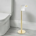 thumbnail image 4 of Dznils Free Standing Stainless Steel Toilet Paper Holder with Roll Reserve, Gold, 4 of 11