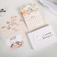 Puhuiying 2024 Wooden Frame Desk Calendar with Cute Meow's Story Design ...