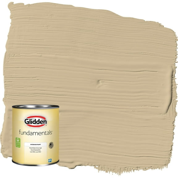 Glidden Fundamentals Spiced Vinegar / Beige Flat Interior Paint, 1 Quart
